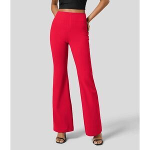 NWT HALARA Flex SculptKnit High Waisted Pocket Work Red Pants SIZE M Petite